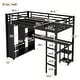 preview thumbnail 25 of 42, Loft Bed with Built-in Wardrobe, Desk, and Storage Shelves, Space-Saving Design