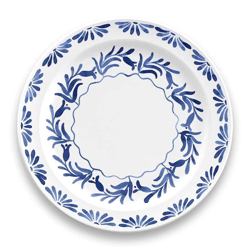 Abode Homewares Azul Melamine Dinner Plate - Blue - 10.5" - Set of 6