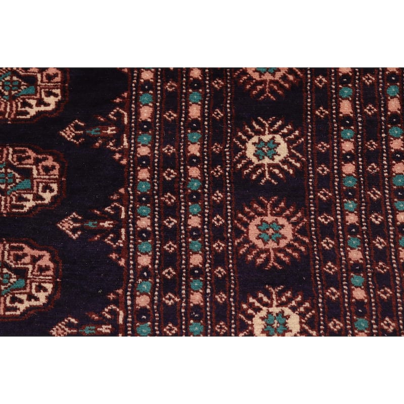 Tribal Bokhara Duke Blue/Blue Hand Knotted Wool Rug - 8'4'' x 9'11''