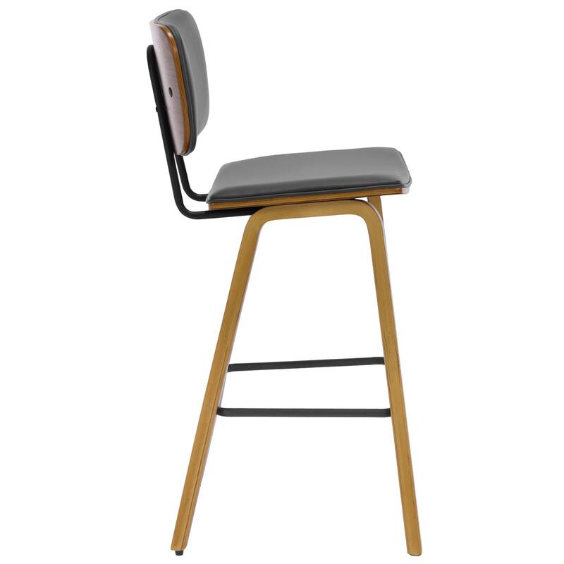 26" Wood Counter Height Bar Stools Set of 2 - 37.6"H x 19.5"W x 18.7"D