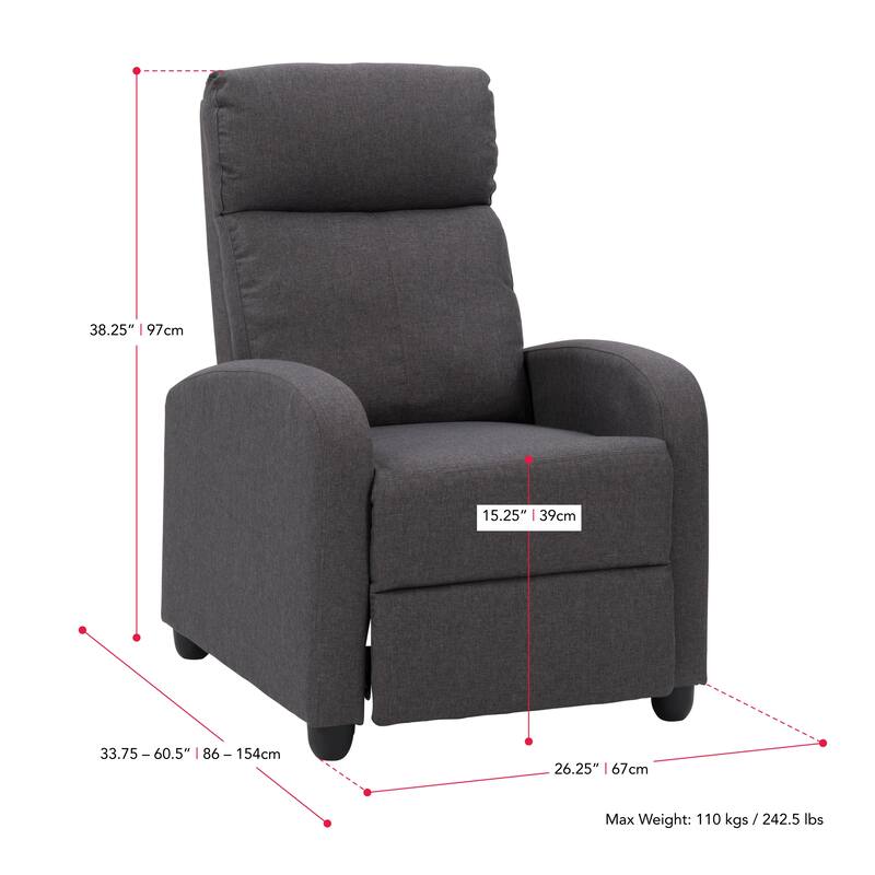 CorLiving Oren Fabric Recliner