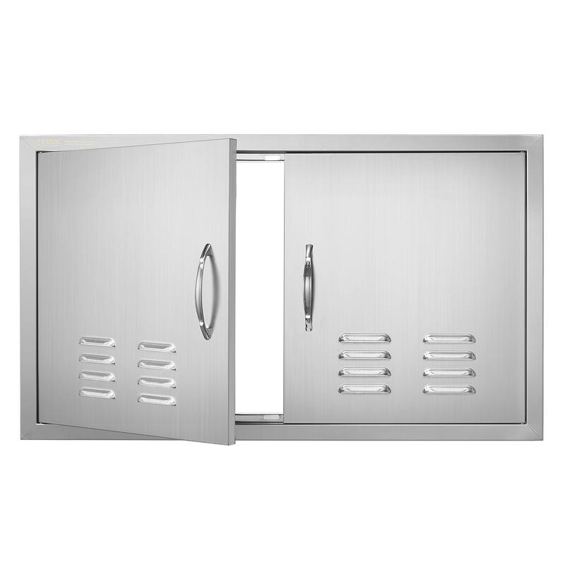 VEVOR Stainless Steel Outdoor Kitchen Access Door, 30W x 21H Inch - 36W x 21H+Stainless Steel