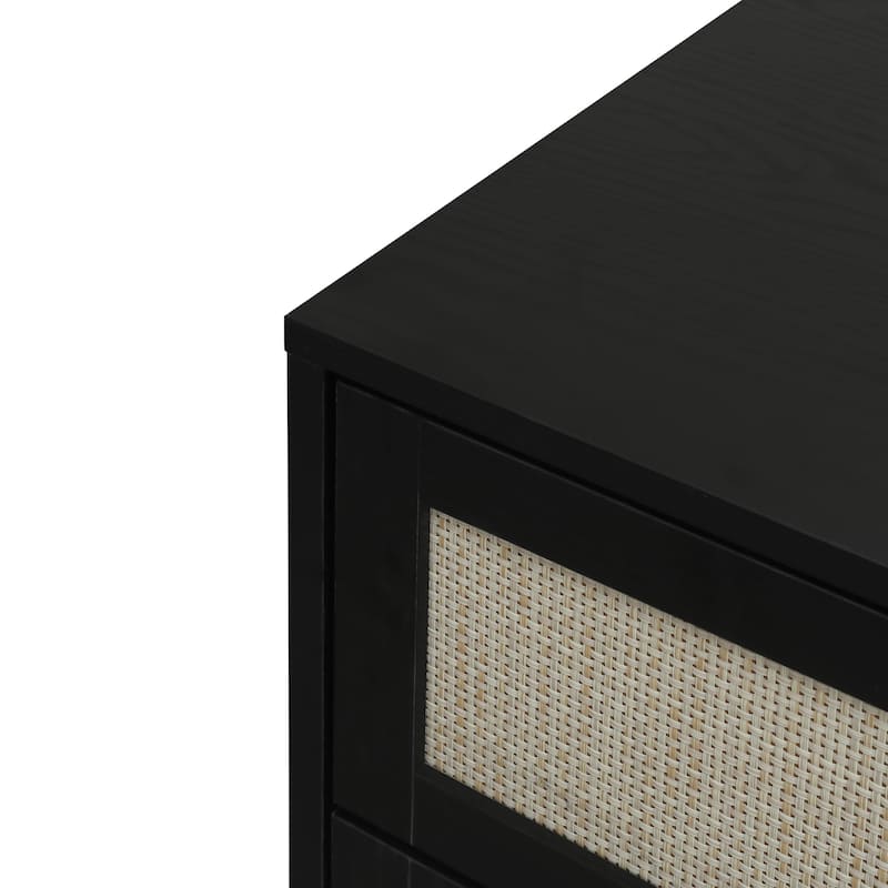 Rattan 3 Drawer Cabinet for bedroom living room