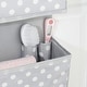 preview thumbnail 3 of 1, iDesign jr Dot Fabric Over The Door Hanging Storage With 3 Pockets, Gray-White, 13x4.5x36 Inches - 13x4.5x36 Inches