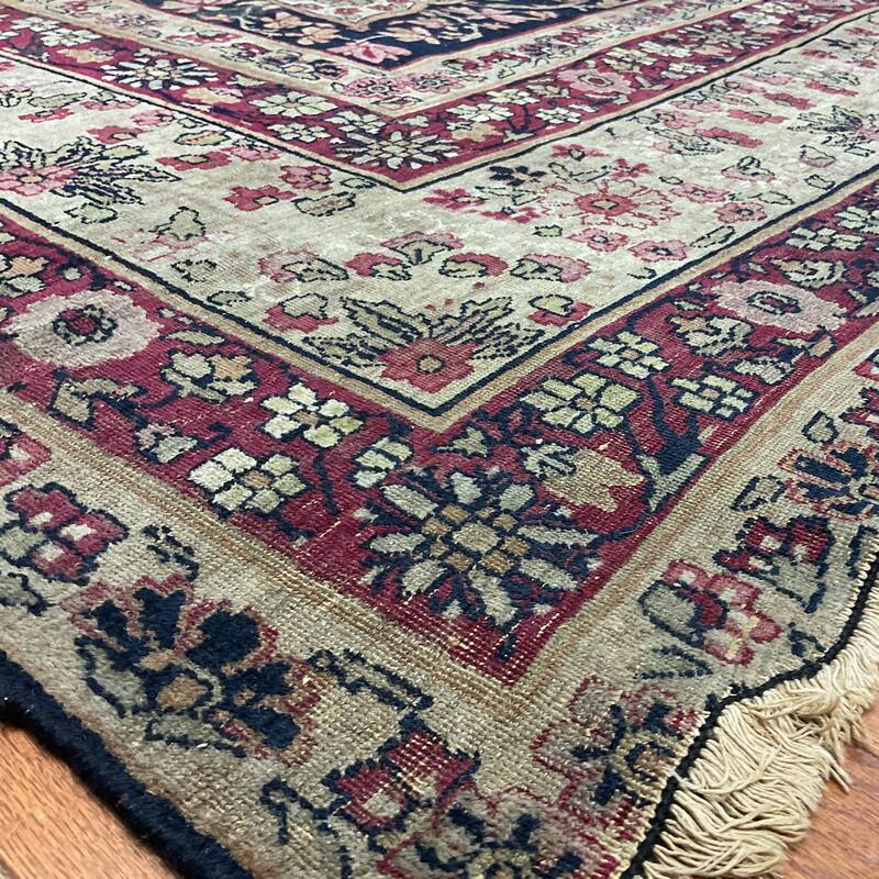 HERAT ORIENTAL Antique 1880s Farahan Wool Rug - 9'8" x 11'8"