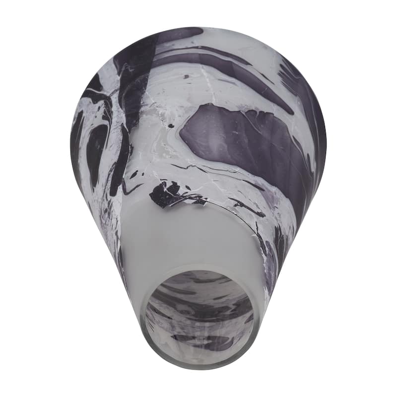 Sagebrook Home Glass White Cylinder Fog Shadow Vase