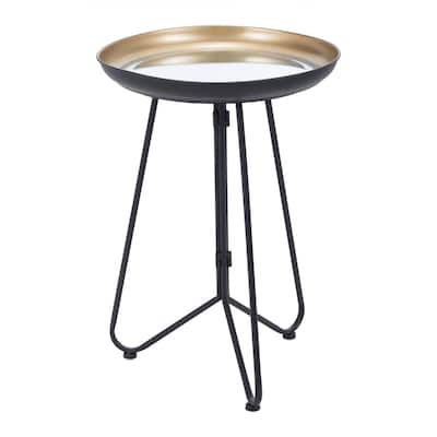 Black and Steel Accent Table