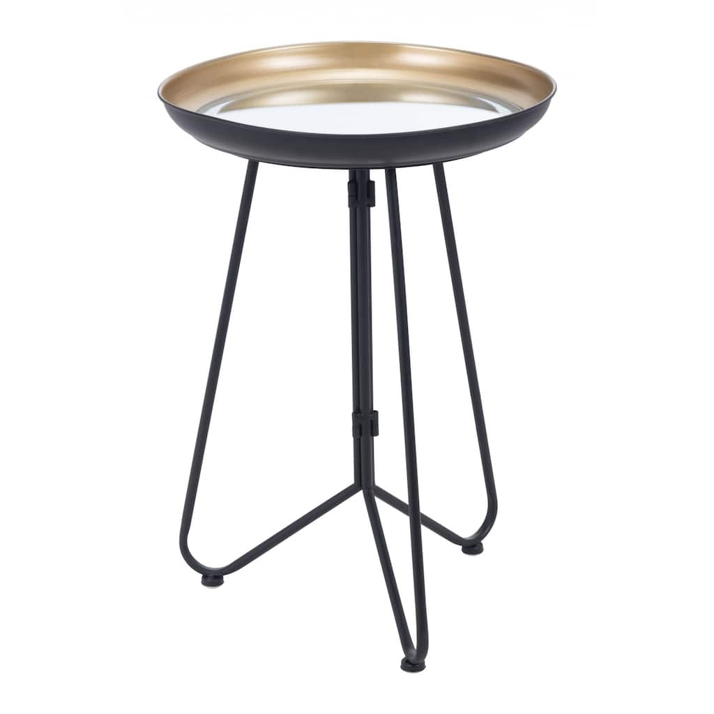 Black and Steel Accent Table