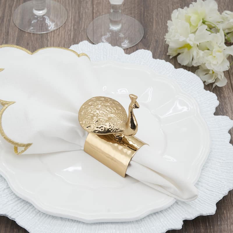 Peacock Napkin Ring (Set of 4)