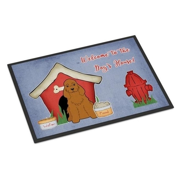 Carolines Treasures BB2849MAT Dog House Collection Cocker Spaniel Red Indoor or Outdoor Mat 18 x 0.25 x 27 in.