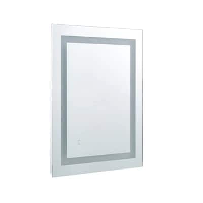 Modern Mirrors Zenith Wall Mounted Lighted Bathroom Mirror with Defogger, Touch Control LED Bathroom Vanity Mirrors