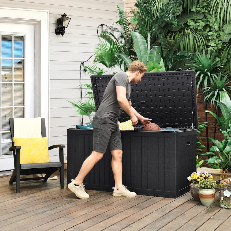 230 Gallon Outdoor Storage Waterproof Deck Box - N/A