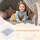 preview thumbnail 8 of 6, Grey Large Toddler Playhouse Tent with Door Curtains Windows and Star String Light - 57.5" x 38" x 52.5"