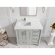 preview thumbnail 125 of 128, Willow Collections 36 in x 22 Aberdeen Freestanding Left Offset Sink Bathroom Vanity with Quartz or Marble Countertop 2" White Quartz - Coventry Gray