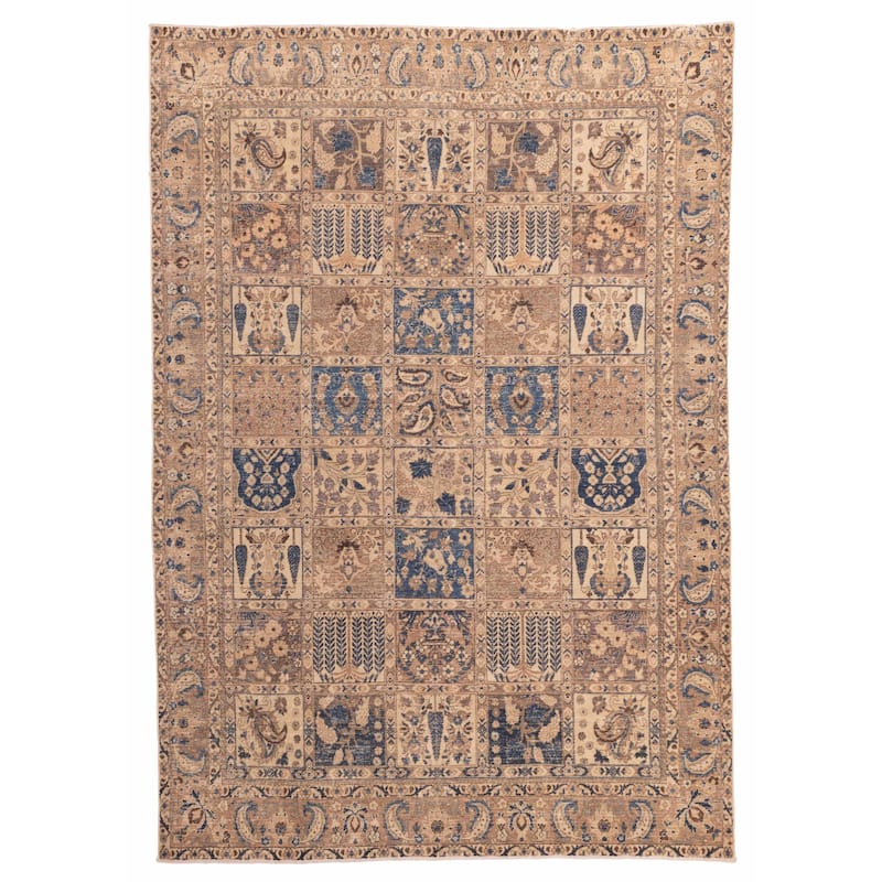 ECARPETGALLERY Hand-knotted Kayseri Vintage Brown Wool Rug - 6'9 x 9'9