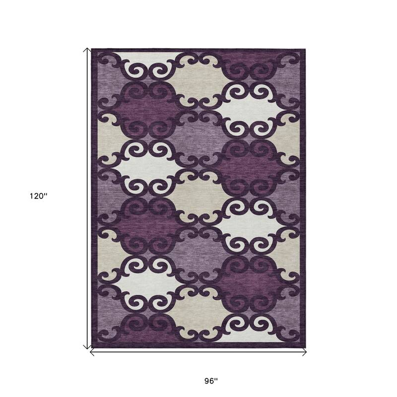 HomeRoots Trellis Transitional Rectangle Outdoor Rug