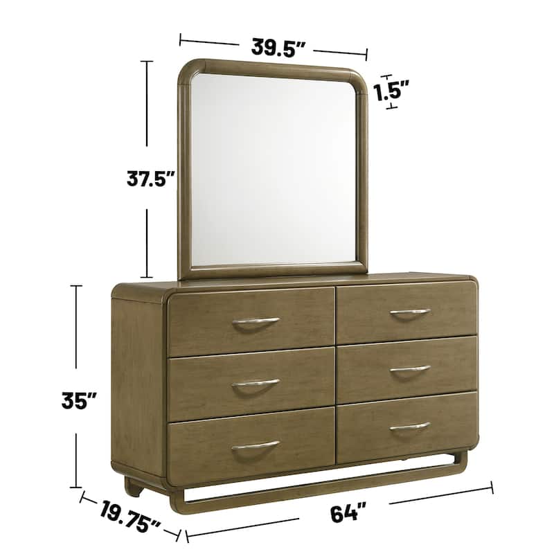 Upholstered Queen Size Bedroom Set in Nutmeg and Beige