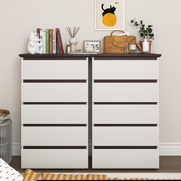 Tall white dresser modern discount