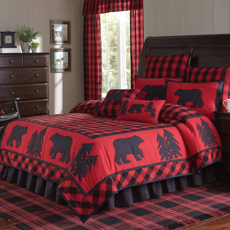 Park Designs Buffalo Check Lined Pleat Valance - 45" x 15"