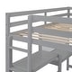 preview thumbnail 11 of 23, Twin Size Wooden Loft Bed with Shelves, Desk and Writing Board