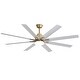 preview thumbnail 62 of 67, 52"/66" Inch Ceiling Fan with Light,APP and Remote Control, Low Profile,Smart Optional