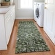 preview thumbnail 143 of 152, Machine Washable Indoor/ Outdoor Chantille Traditional Vintage Floral Rug Green - 2'3" x 7'6"