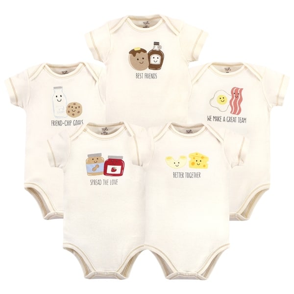 slide 1 of 1, Touched by Nature Organic Cotton Bodysuits, Better Together 0-3 Months - Better Together