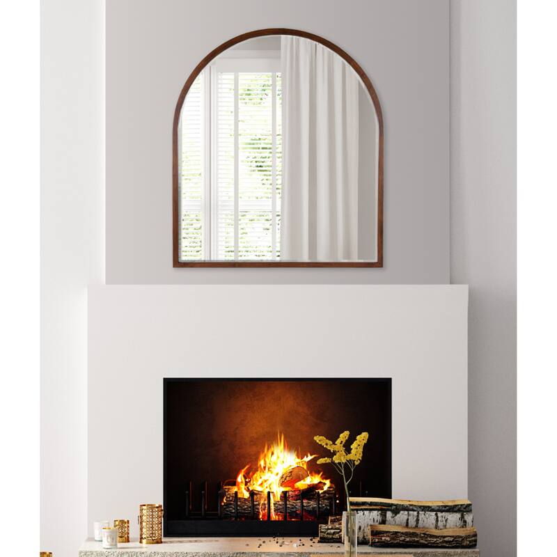 Kate and Laurel McLean Arch Wood Framed Wall Mirror