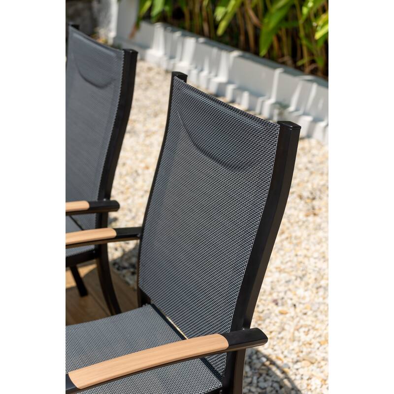 Amazonia Secthue Aluminum Outdoor Patio Dining Chairs