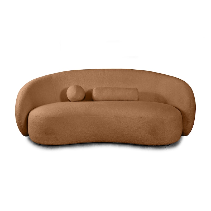 Furniture of America Nalei Modern 85-inch Chenille Sofa with Pillows