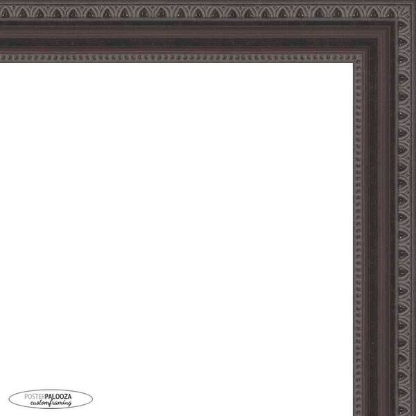 34x22 Traditional Black Complete Wood Picture Frame with UV Acrylic