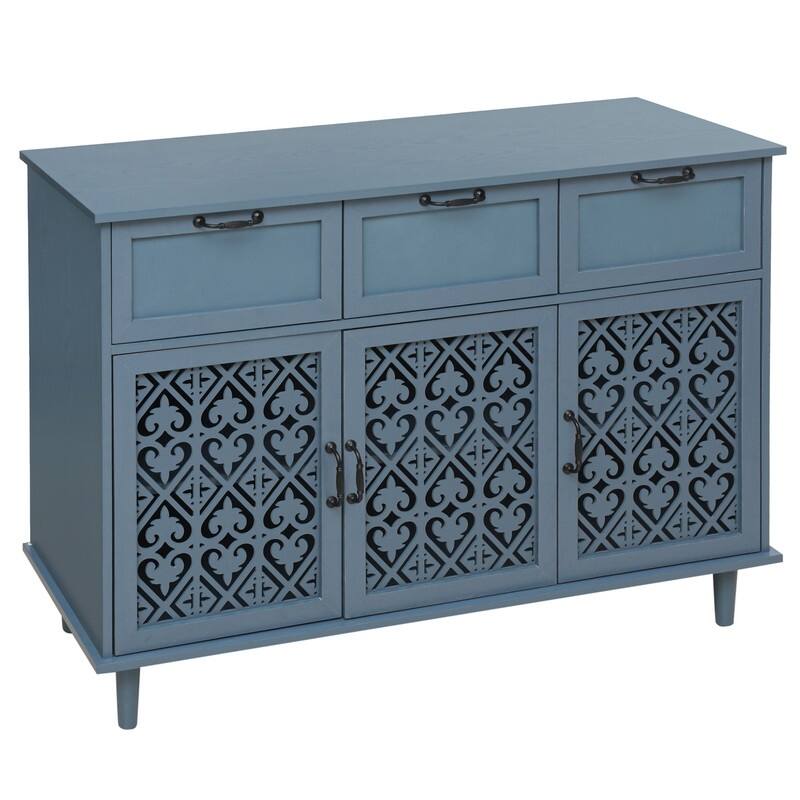 American Style Wood Sideboard Buffet Cabinet with Storage