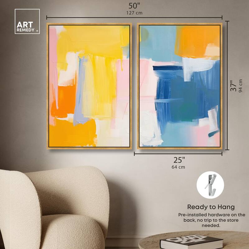 Skyward Radiance I Canvas Set of 2 by Art Remedy