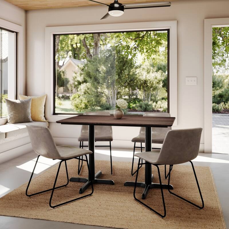 Commercial HPL Tabletop with Table Height Crisscross Base - 48"W x 30"D x 29.5"H