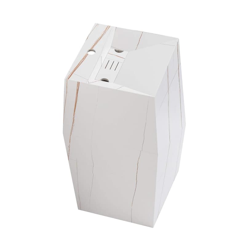 Fine Fixtures Canyon Collection, Elegant Square Shaped Pedestal Sink, - N/A