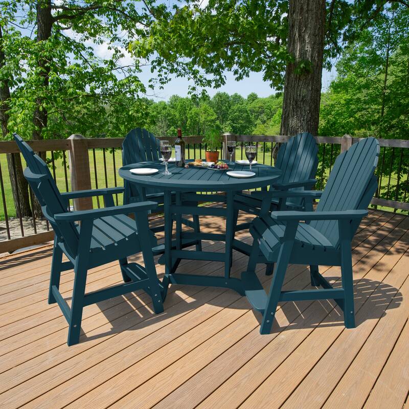 Hamilton 5-Piece Outdoor Counter Height Dining Set - 48" Round Table