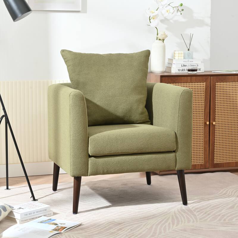 Comfortable Reading Chair with Wood Legs for Living Room, Bedroom,Reception Room