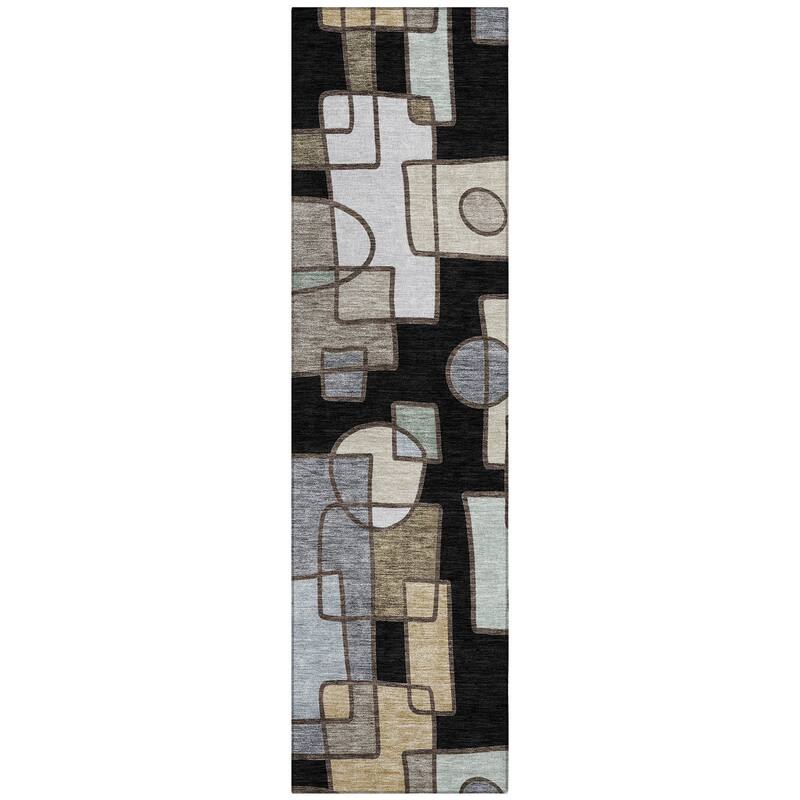Machine Washable Indoor/ Outdoor Contemporary Prenner Chantille Rug