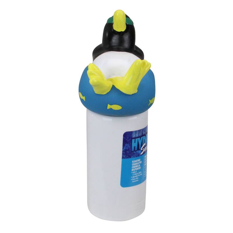 13-Inches Blue and White Cool Penguin Swimming Pool Chemical Dispenser - 13"
