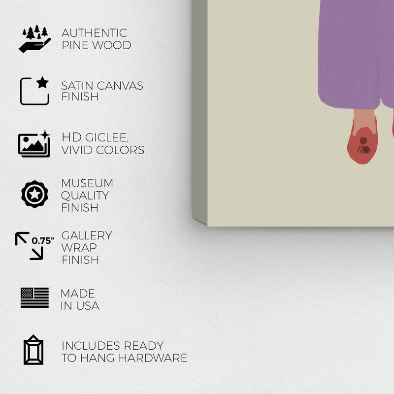 Wynwood Studio Canvas Abstract Violeta s Pattern Purple and Pastel Purple Modern & Contemporary Wall Art Canvas Print