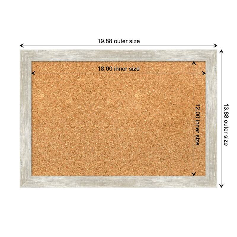 Crackled Metallic Narrow Narrow Framed Cork Bulletin Memo Board