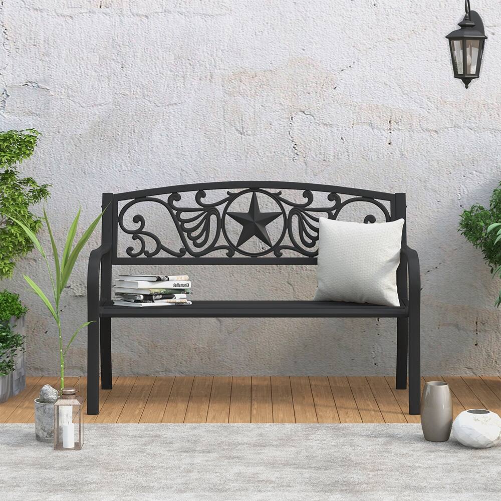 Maypex 4 Ft Steel Patio Bench - 4Ft