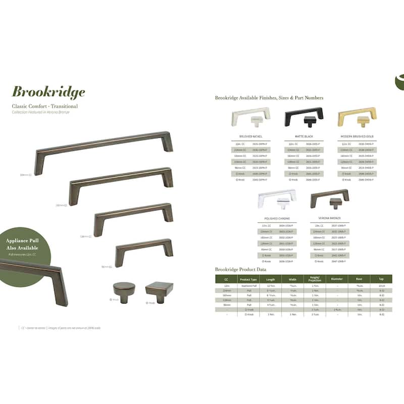 Berenson BROOKRIDGE-PULL-96 Brookridge 3-3/4" (96 mm) Contemporary