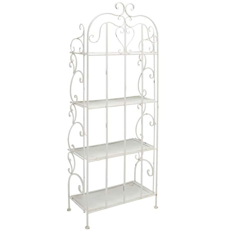 SAFAVIEH Outdoor Monserrat 4-Tier Shelf Unit - 66Wx25Dx13H