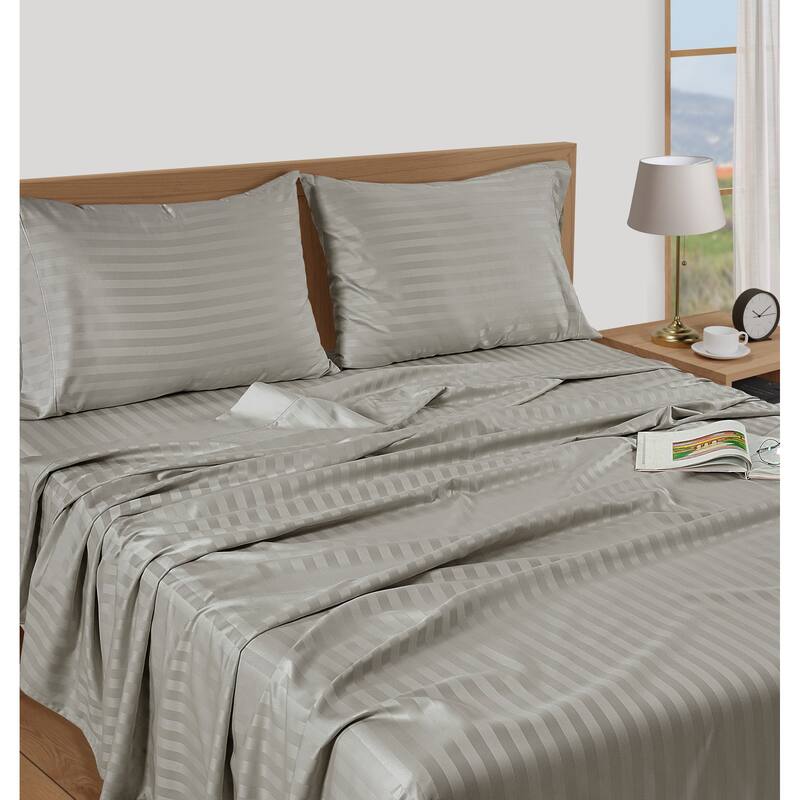 Luxury Egyptian Cotton Sateen Weave 800 TC Deep Pocket Sheet Set On