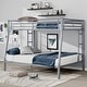 preview thumbnail 8 of 14, Full XL over Queen Metal Bunk Bed with Ladder and Guardrails