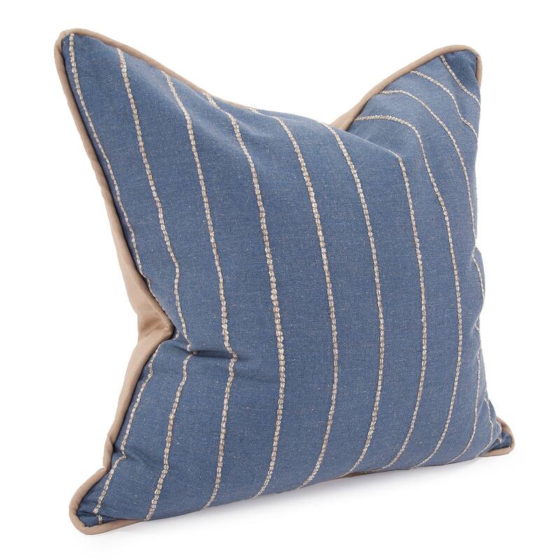 Allan Andrews 24" x 24" Pillow Evie Indigo - Down Insert