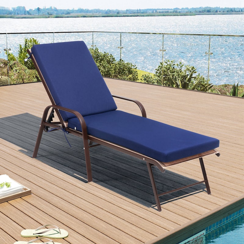 Pellebant Outdoor Patio Chaise Lounge Cushion