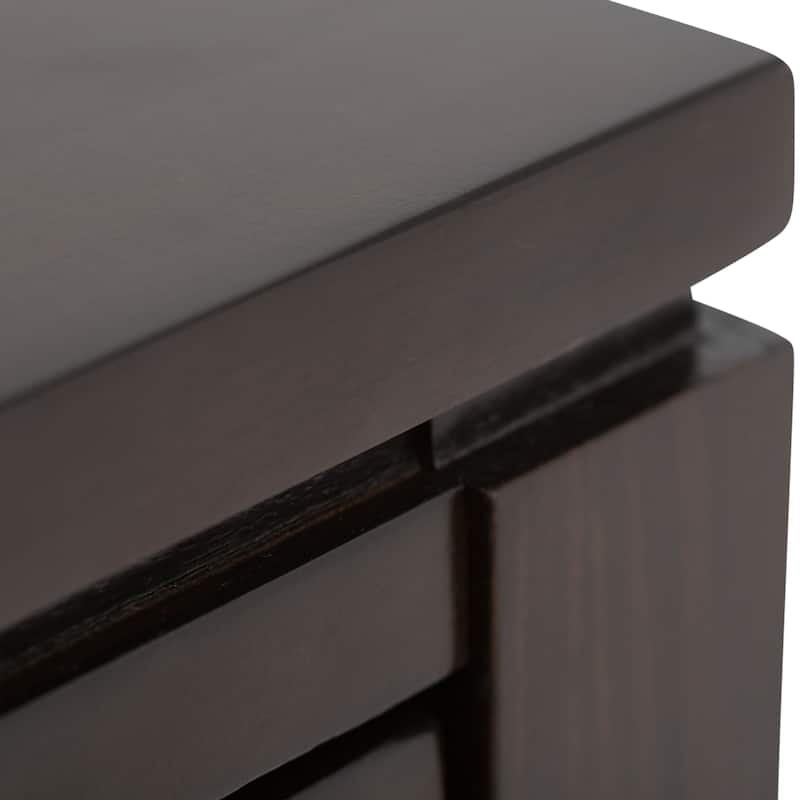 WYNDENHALL Essex SOLID WOOD 42 inch Wide Rectangle Contemporary Coffee Table in Mahogany Brown - 20"D x 42" W x 18.5"H