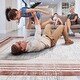 preview thumbnail 3 of 8, LOOM & LUXE Collection Brown/Ivory/Bordered Non-Shedding Area Rug